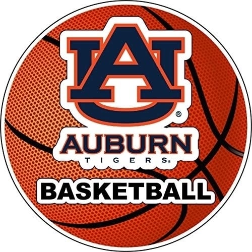 Auburn Tigers 4-Inch Round Basketball NCAA Hoops Pride Vinyl Decal Sticker Image 1