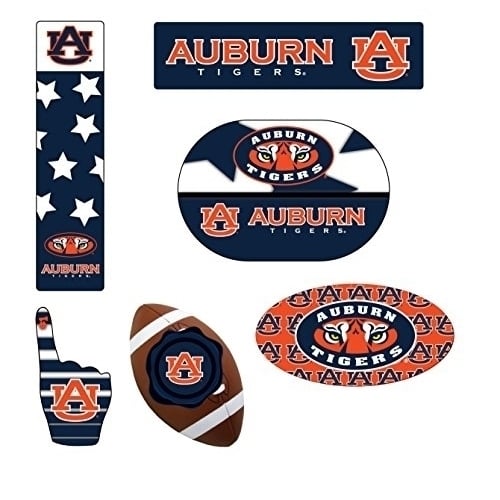 Auburn Tigers 6-Piece Decal Set NCAA Durable School Spirit Vinyl Decal Sticker Image 1