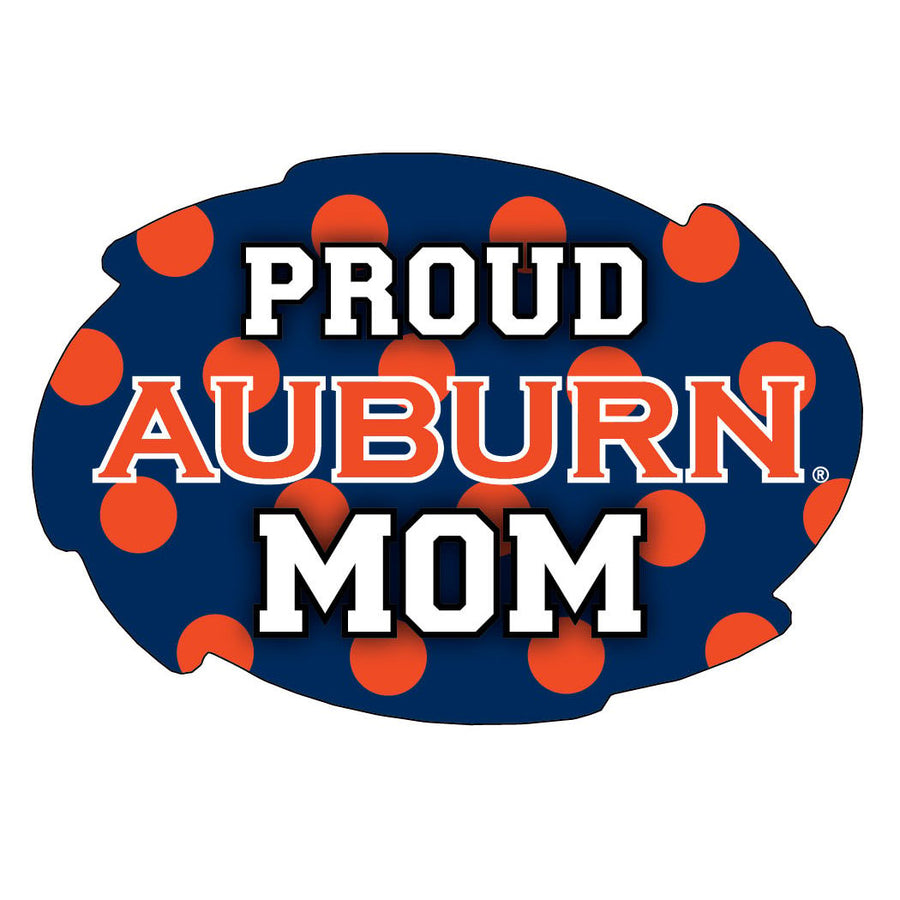 Auburn Tigers 5x6-Inch Swirl Shape Proud Mom NCAA - Durable School Spirit Vinyl Decal Perfect Image 1