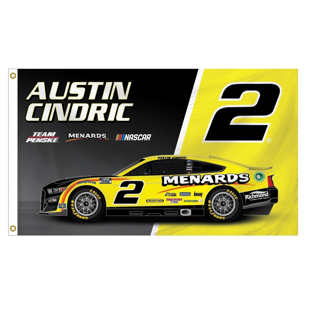 Austin Cindric 2 Nascar 3 x 5 Car Flag for 2022 Image 1