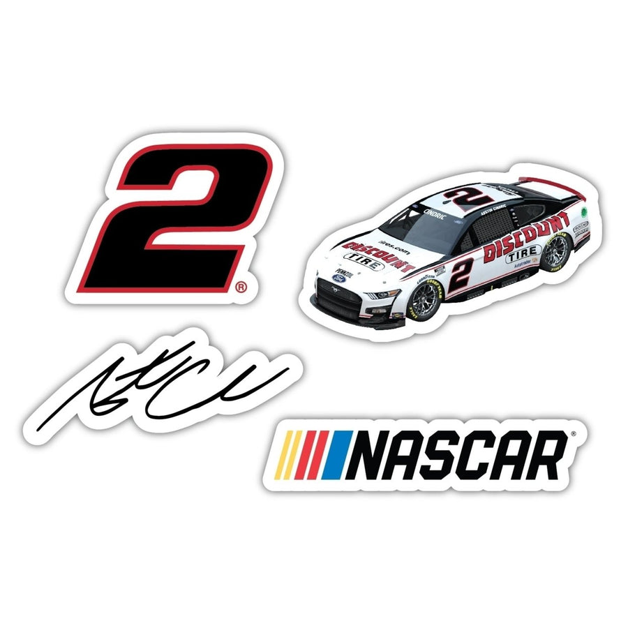 Austin Cindric 2 NASCAR Cup Series 4 Pack Laser Cut Decal Image 1