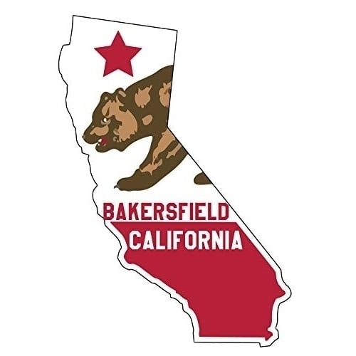 Bakersfield California State Shape Decal Image 1