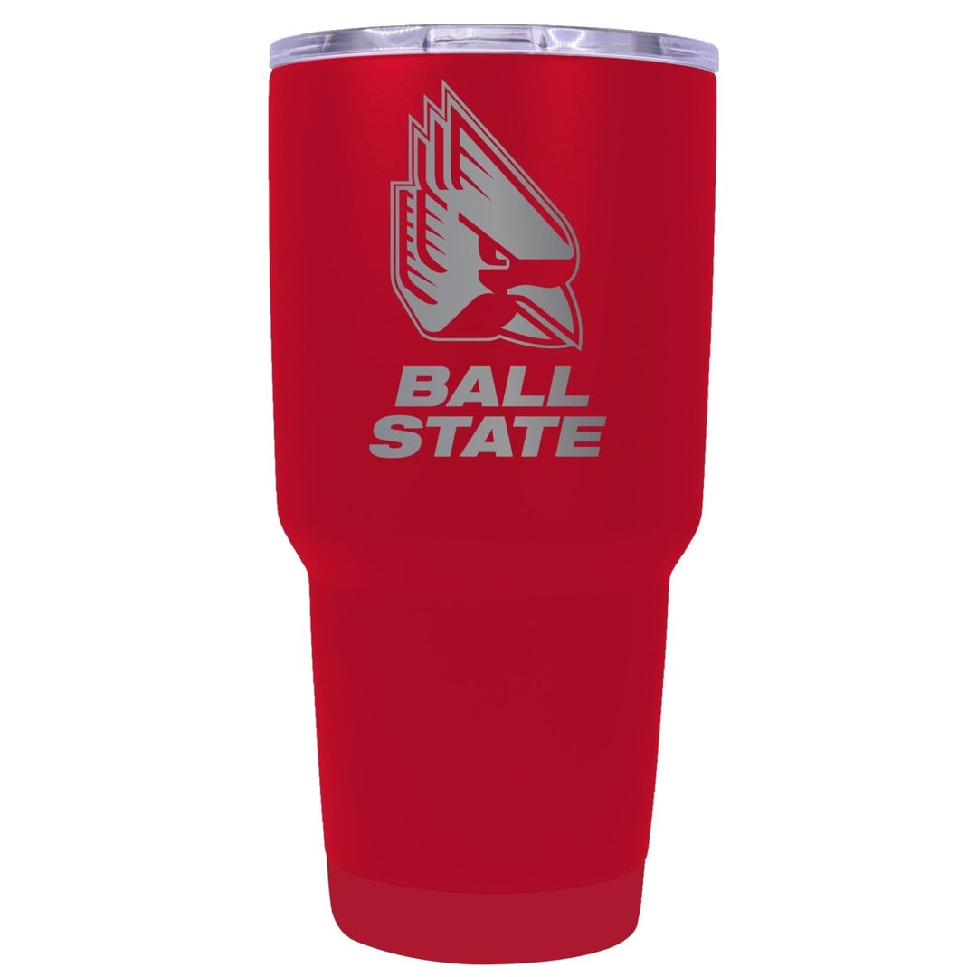 Ball State University Premium Laser Engraved Tumbler - 24oz Stainless Steel Insulated Mug Choose Your Color. Image 1