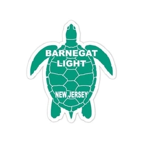 Barnegat Light Jersey Souvenir 4 Inch Green Turtle Shape Decal Sticker Image 1