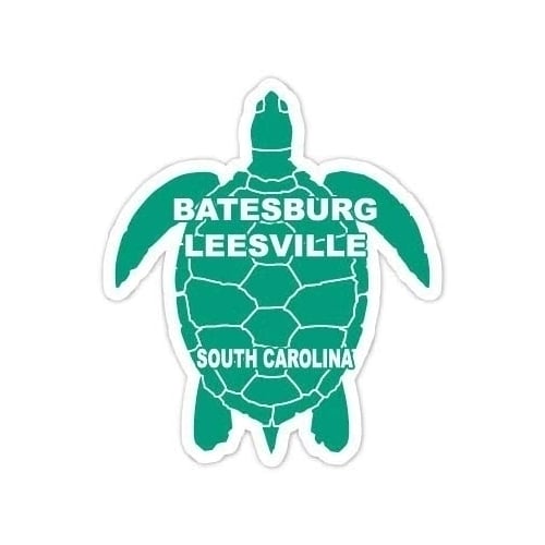 Batesburg-Leesville South Carolina Souvenir 4 Inch Green Turtle Shape Decal Sticker Image 1