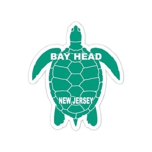 Bay Head Jersey Souvenir 4 Inch Green Turtle Shape Decal Sticker Image 1