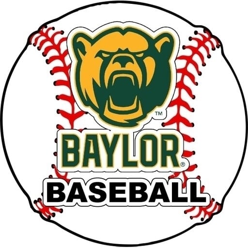 Baylor Bears 4-Inch Round Baseball NCAA Passion Vinyl Decal Sticker Image 1