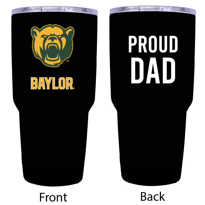 Baylor Bears Proud Dad 24 oz Insulated Stainless Steel Tumbler Black Image 1