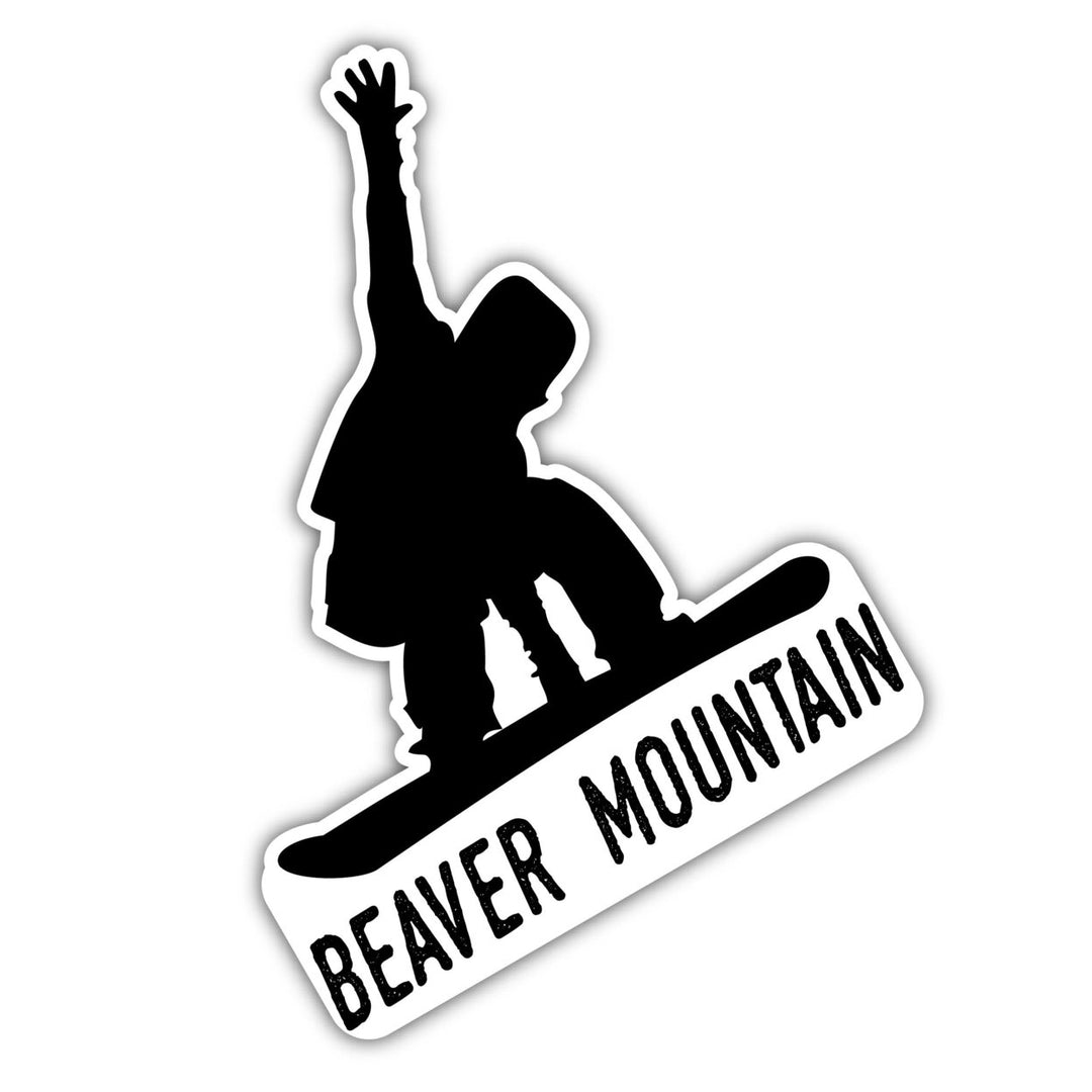 Beaver Mountain Utah Ski Adventures Souvenir 4 Inch Vinyl Decal Sticker Board Design Image 1