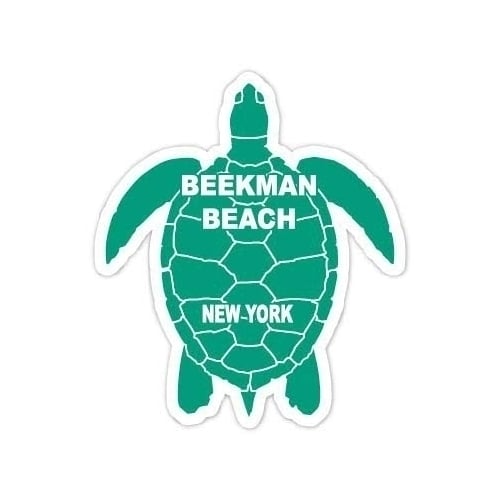 Beekman Beach York 4 Inch Green Turtle Shape Decal Sticker Image 1