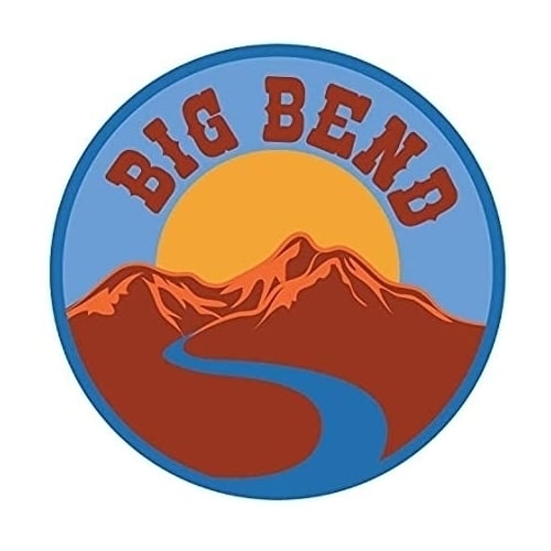 Big Bend National Park Texas 4" Inch Round Decal Image 1