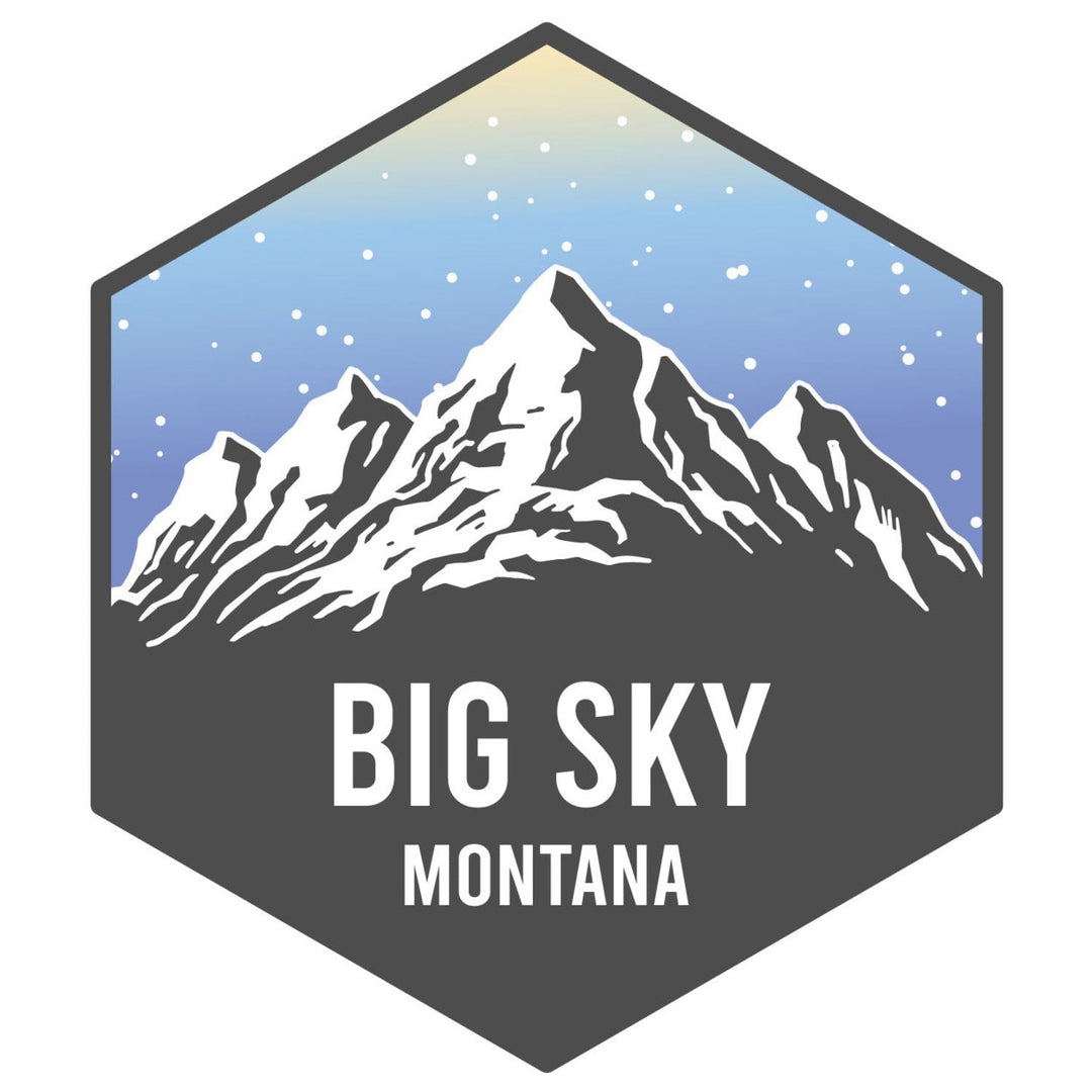 Big Sky Montana Ski Adventures Souvenir 4 Inch Vinyl Decal Sticker Image 1