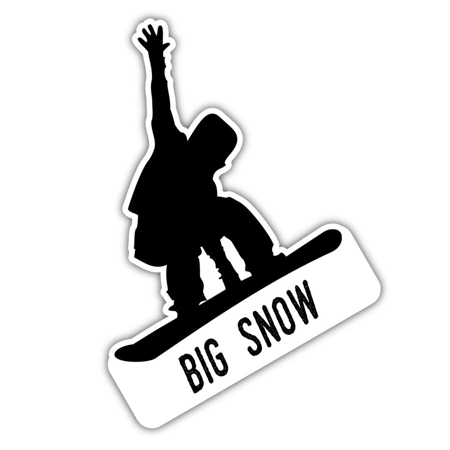 Big Snow Michigan Ski Adventures Souvenir 4 Inch Vinyl Decal Sticker Board Design Image 1