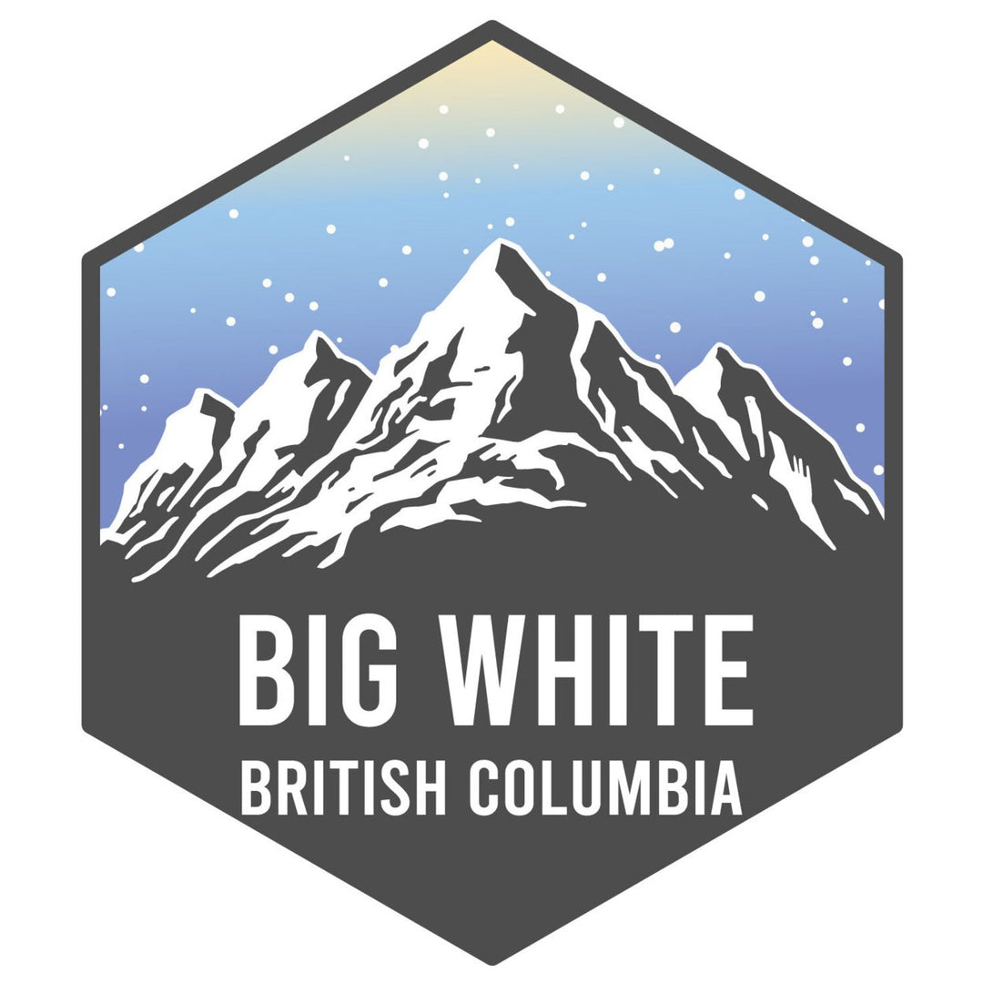 Big White British Columbia Ski Adventures Souvenir 4 Inch Vinyl Decal Sticker Image 1