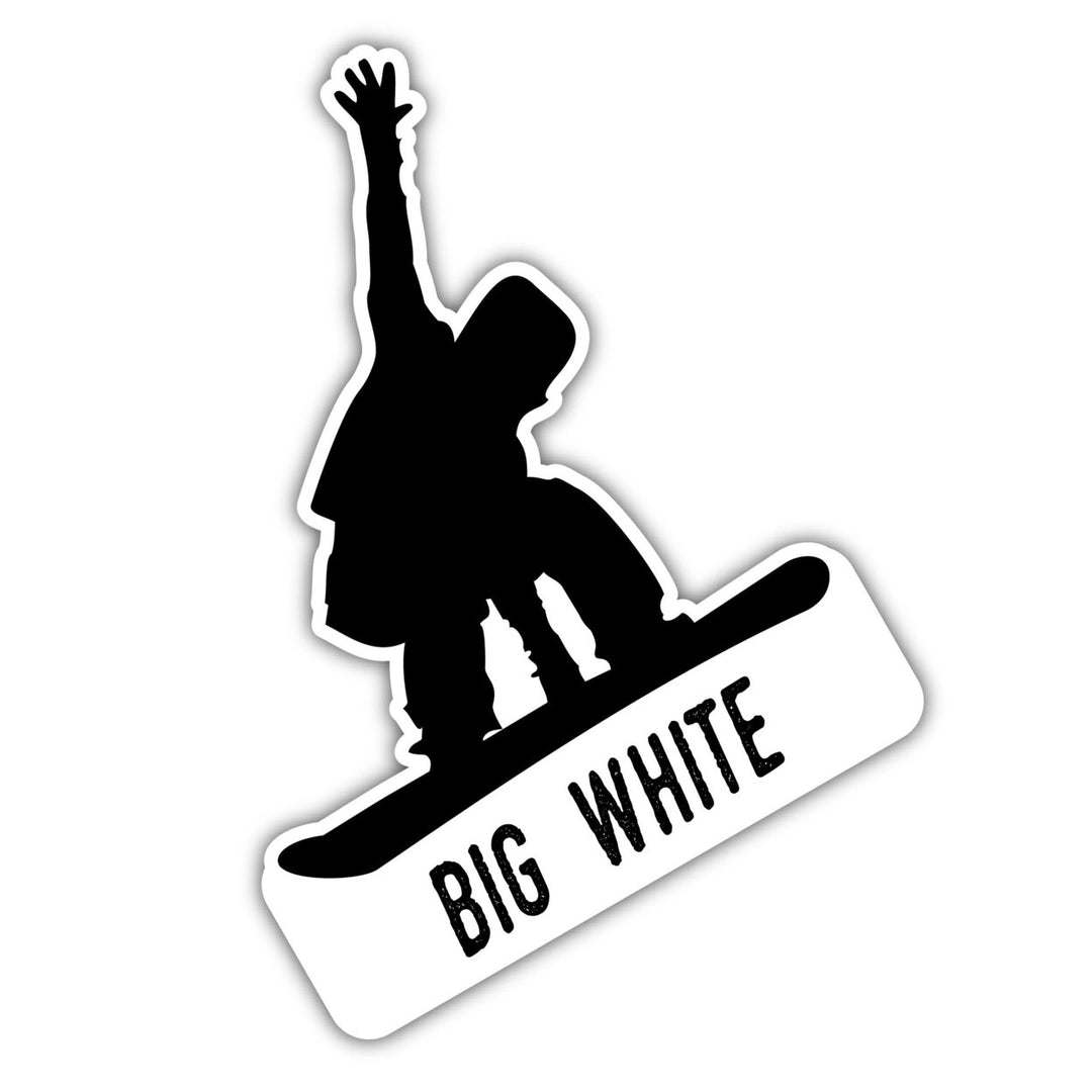 Big White British Columbia Ski Adventures Souvenir 4 Inch Vinyl Decal Sticker Board Design Image 1