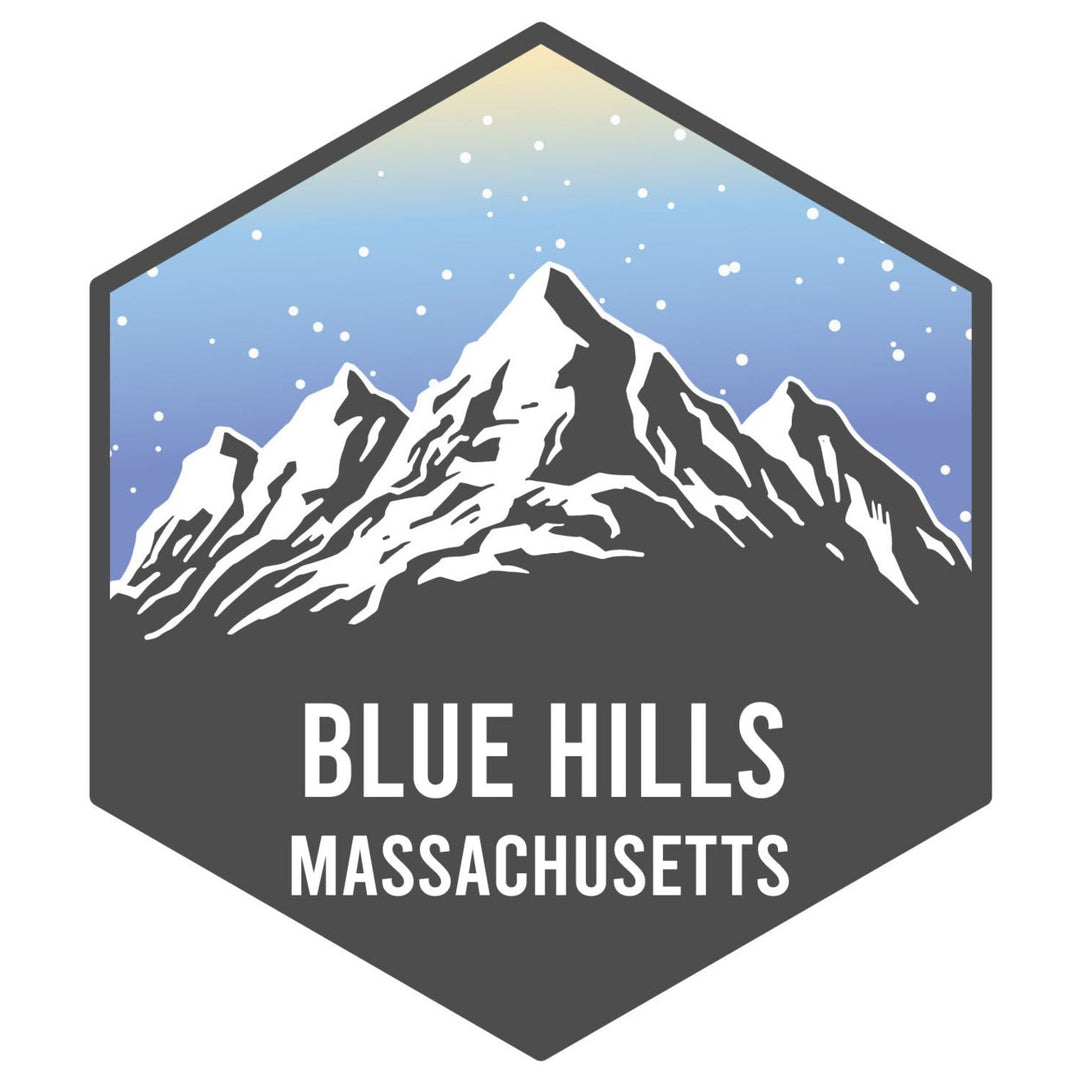 Blue Hills Massachusetts Ski Adventures Souvenir 4 Inch Vinyl Decal Sticker Image 1