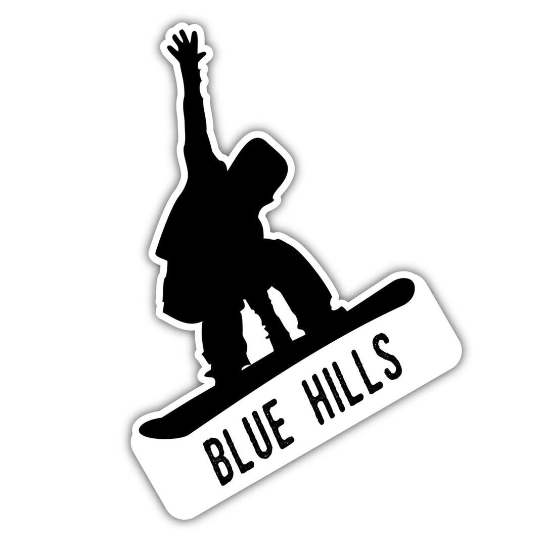 Blue Hills Massachusetts Ski Adventures Souvenir 4 Inch Vinyl Decal Sticker Mountain Design Image 1