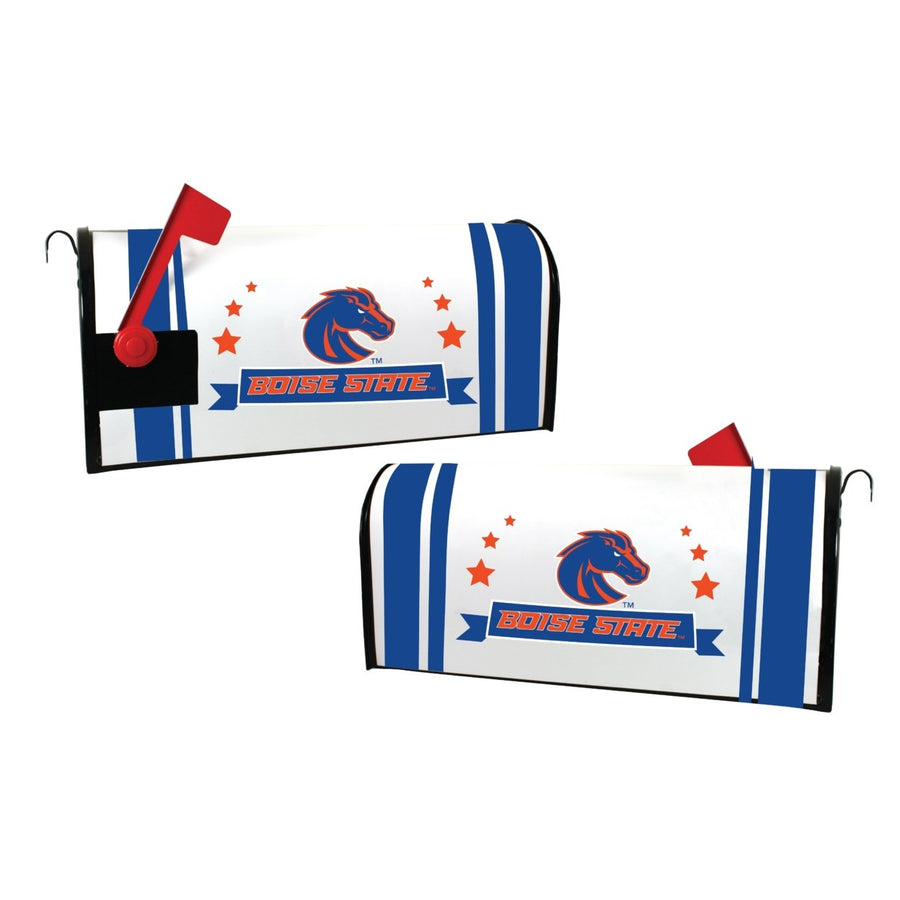 Boise State Broncos NCAA Officially Licensed Mailbox Cover Logo and Stripe Design Image 1