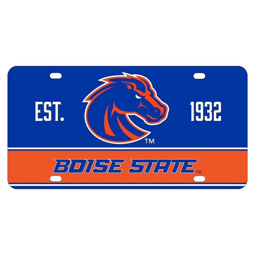 Boise State Broncos Metal License Plate Image 1