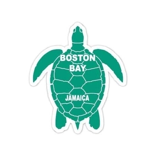 Boston Bay Jamaica 4 Inch Green Turtle Shape Decal Sticker Image 1