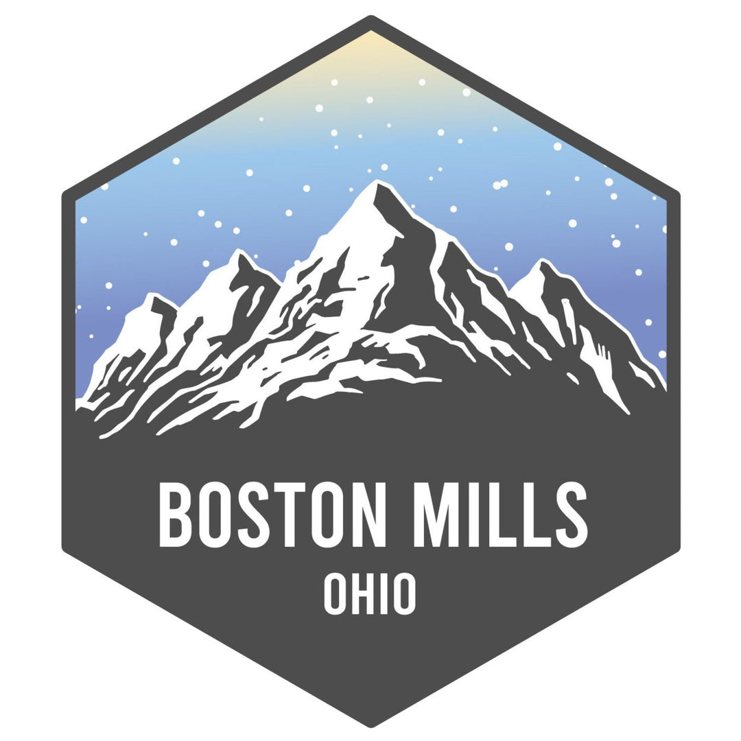 Boston Mills Ohio Ski Adventures Souvenir 4 Inch Vinyl Decal Sticker Image 1