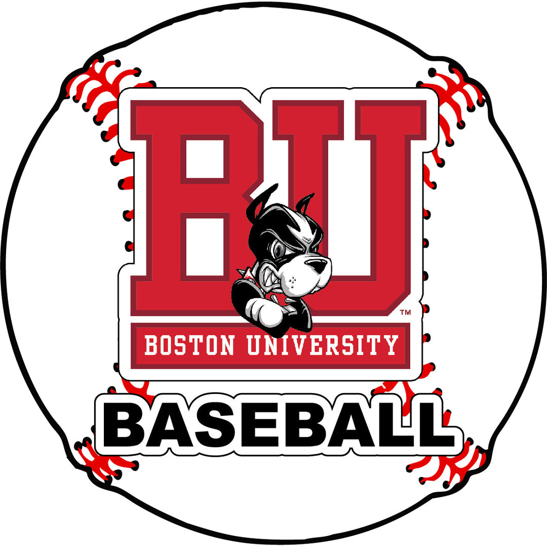 Boston Terriers 4-Inch Round Baseball NCAA Passion Vinyl Decal Sticker Image 1