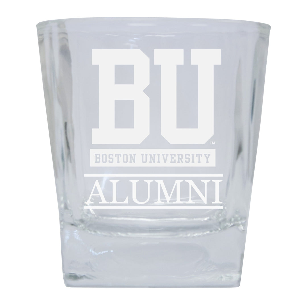 Boston Terriers 4-Pack Alumni Elegance 10oz Etched Glass Tumbler Image 1