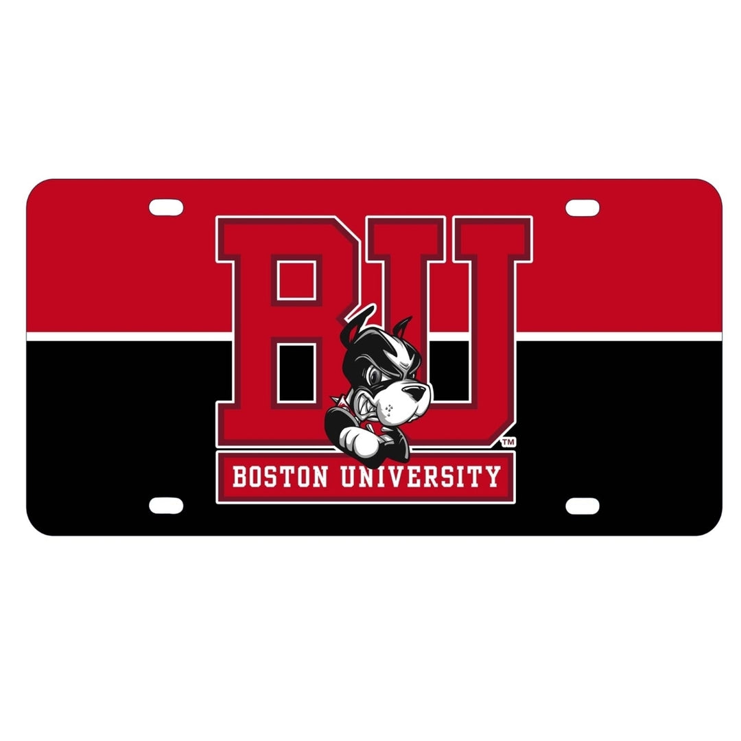 NCAA Boston Terriers Metal License Plate - Lightweight, Sturdy and Versatile Image 1