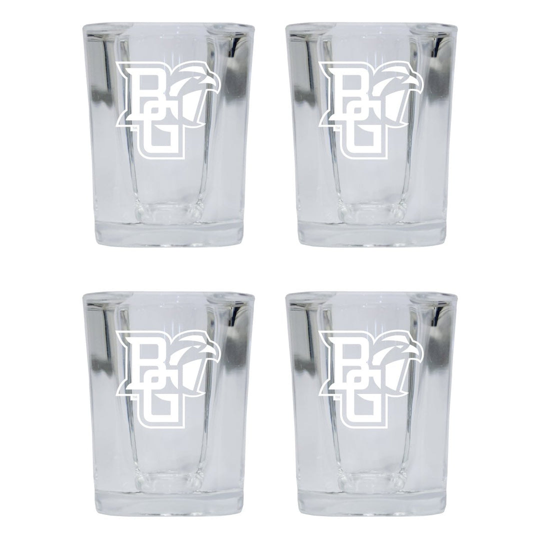 Bowling Green Falcons NCAA Collectors Edition 2oz Square Shot Glass - Laser Etched Logo 4-Pack Image 1