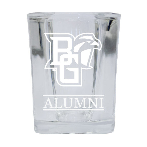 NCAA Bowling Green Falcons Alumni 2oz Laser Etched Square Shot Glass Image 1