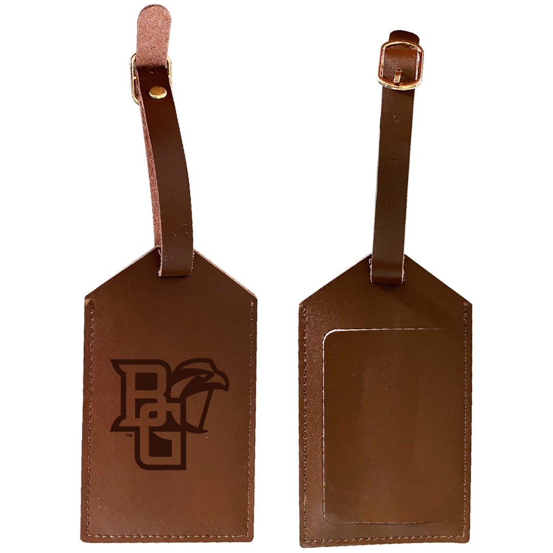 Elegant Bowling Green Falcons NCAA Leather Luggage Tag with Engraved Logo Image 1