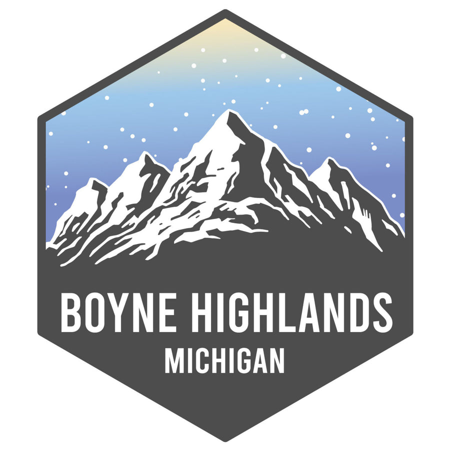 Boyne Highlands Michigan Ski Adventures Souvenir 4 Inch Vinyl Decal Sticker Image 1