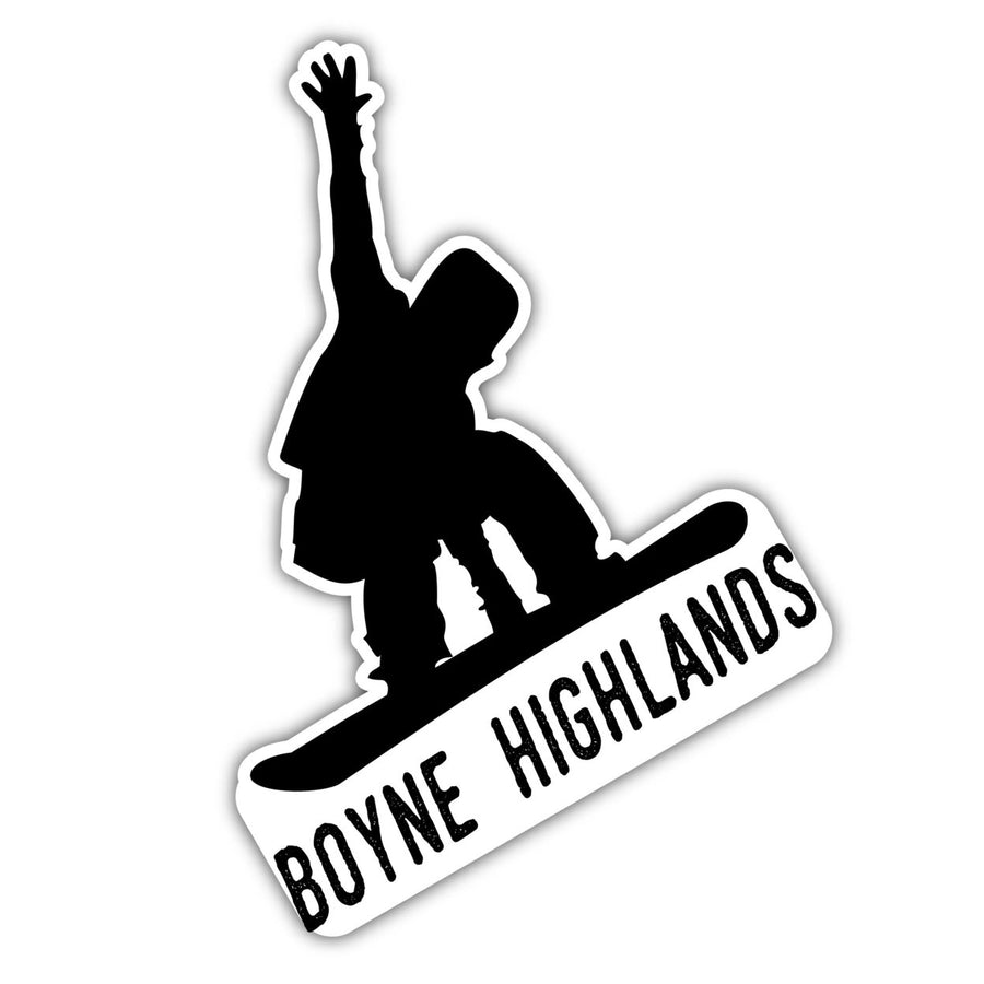 Boyne Highlands Michigan Ski Adventures Souvenir 4 Inch Vinyl Decal Sticker Board Design Image 1