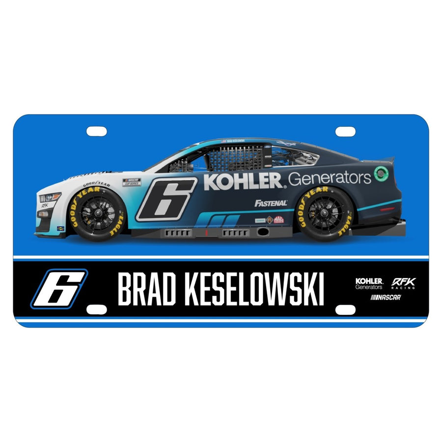 6 Brad Keselowski Officially Licensed NASCAR License Plate Image 1