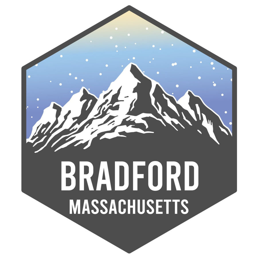 Bradford Massachusetts Ski Adventures Souvenir 4 Inch Vinyl Decal Sticker Image 1