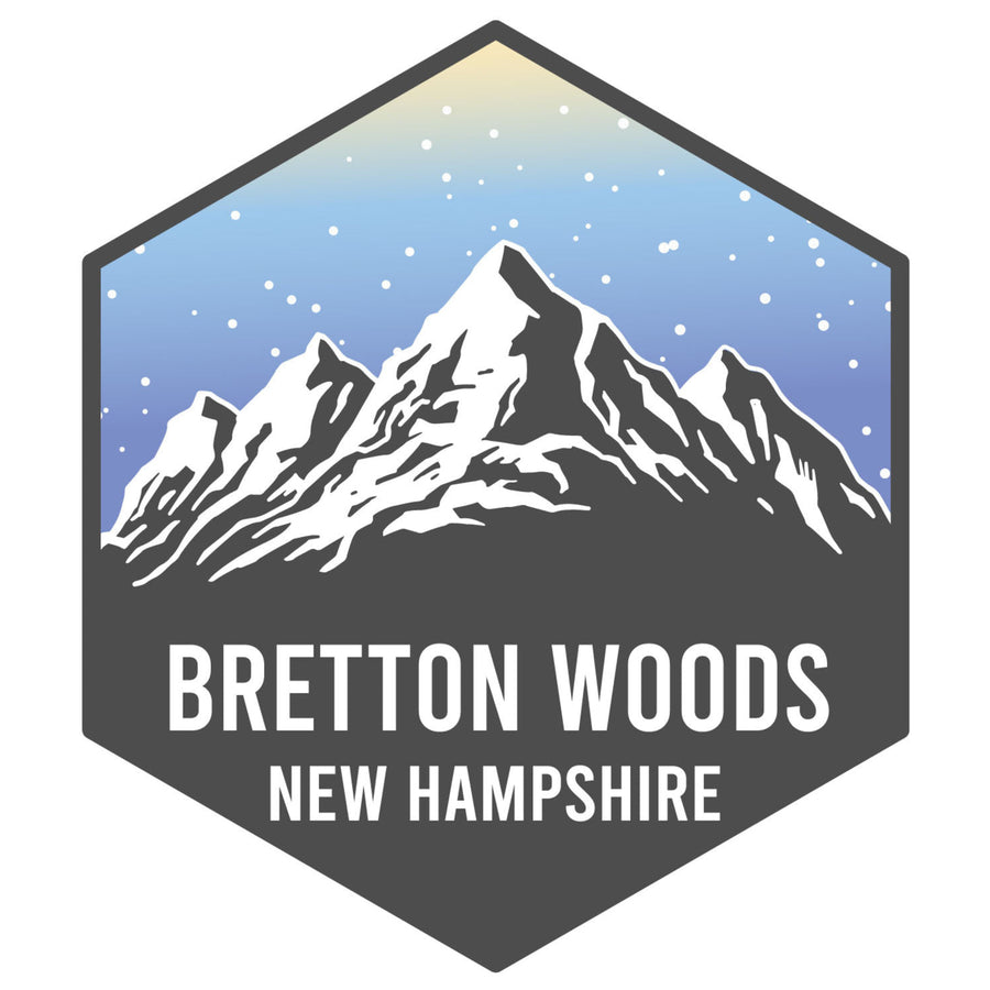 Bretton Woods Hampshire Ski Adventures Souvenir 4 Inch Vinyl Decal Sticker Image 1