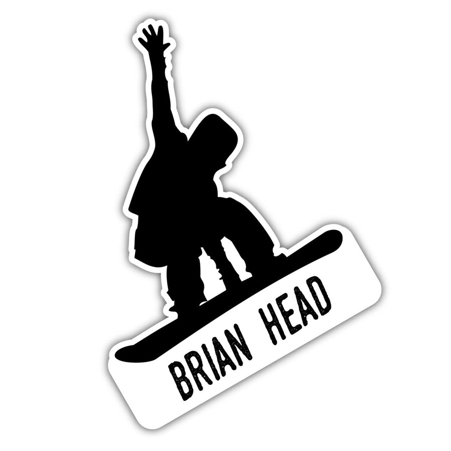 Brian Head Utah Ski Adventures Souvenir 4 Inch Vinyl Decal Sticker Board Design Image 1