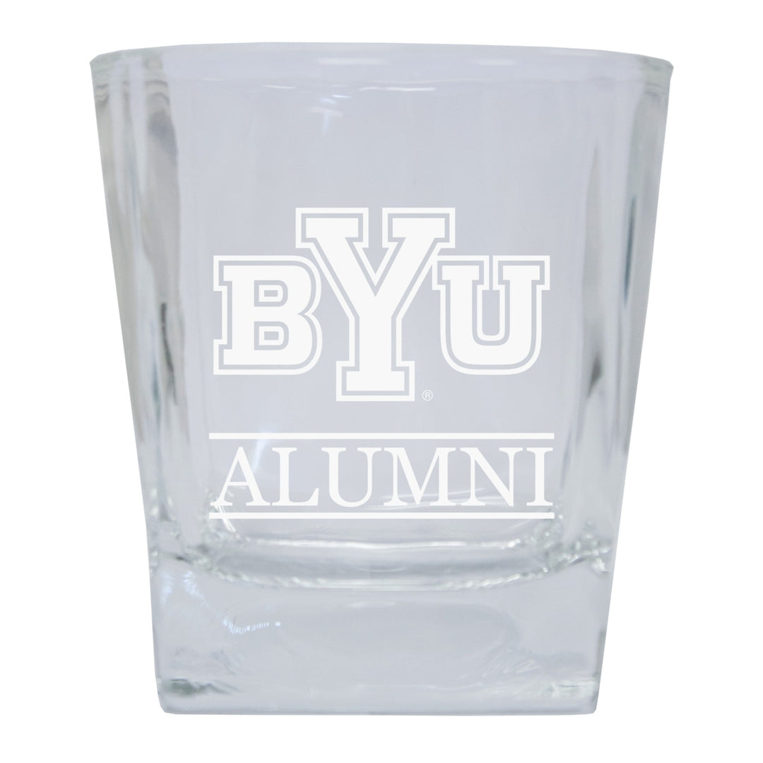 Brigham Young Cougars 2-Pack Alumni Elegance 10oz Etched Glass Tumbler Image 1