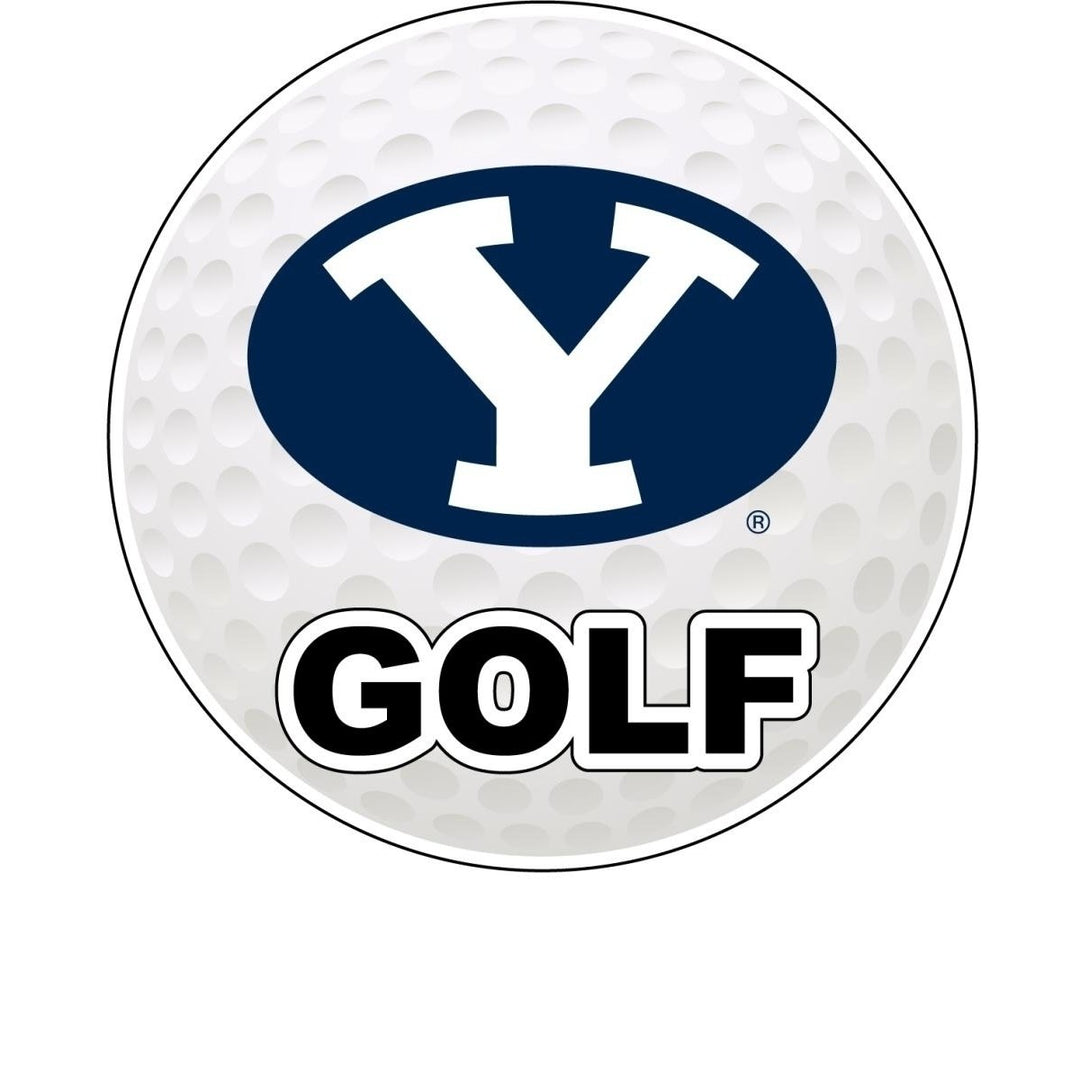 Brigham Young Cougars 4-Inch Round Golf NCAA Fairway Fervor Vinyl Decal Sticker Image 1