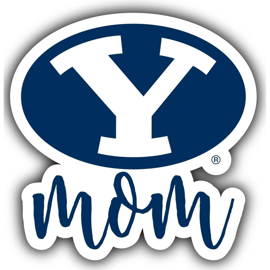 Brigham Young Cougars 4-Inch Proud Mom NCAA - Durable School Spirit Vinyl Decal Perfect Image 1