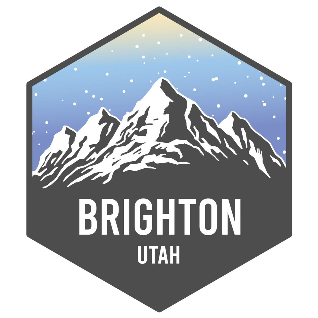 Brighton Utah Ski Adventures Souvenir 4 Inch Vinyl Decal Sticker Image 1