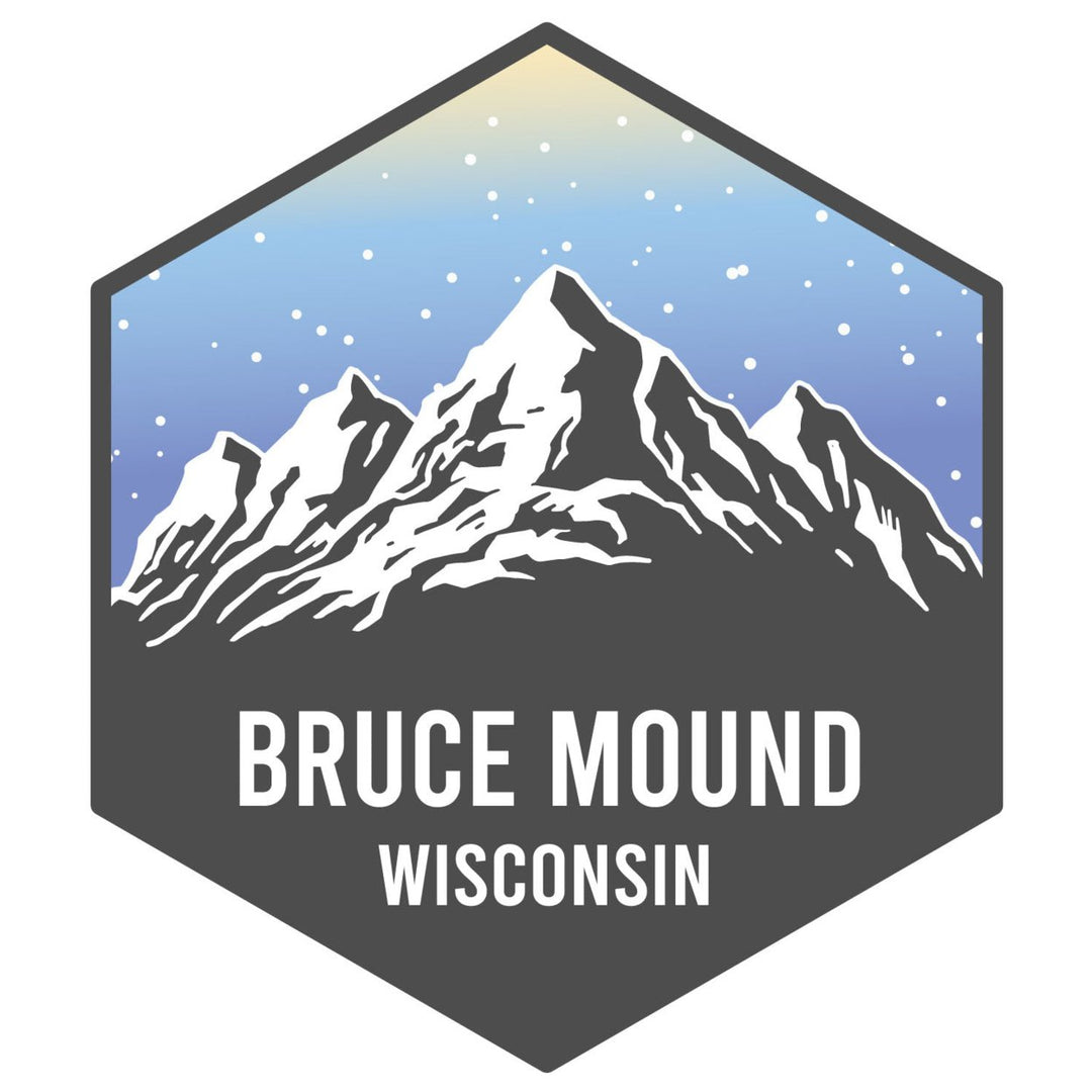 Bruce Mound Wisconsin Ski Adventures Souvenir 4 Inch Vinyl Decal Sticker Image 1