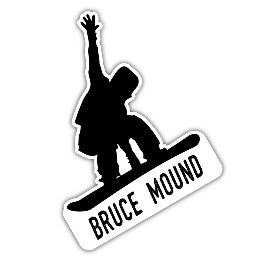 Bruce Mound Wisconsin Ski Adventures Souvenir 4 Inch Vinyl Decal Sticker Board Design Image 1