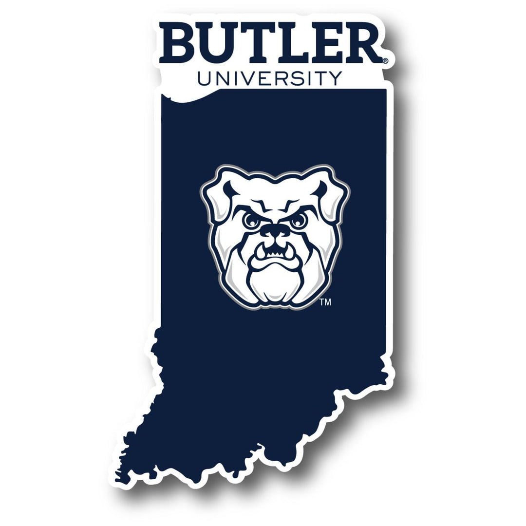 Butler Bulldogs 4-Inch State Shape NCAA Vinyl Decal Sticker for Fans, Students, and Alumni Image 1