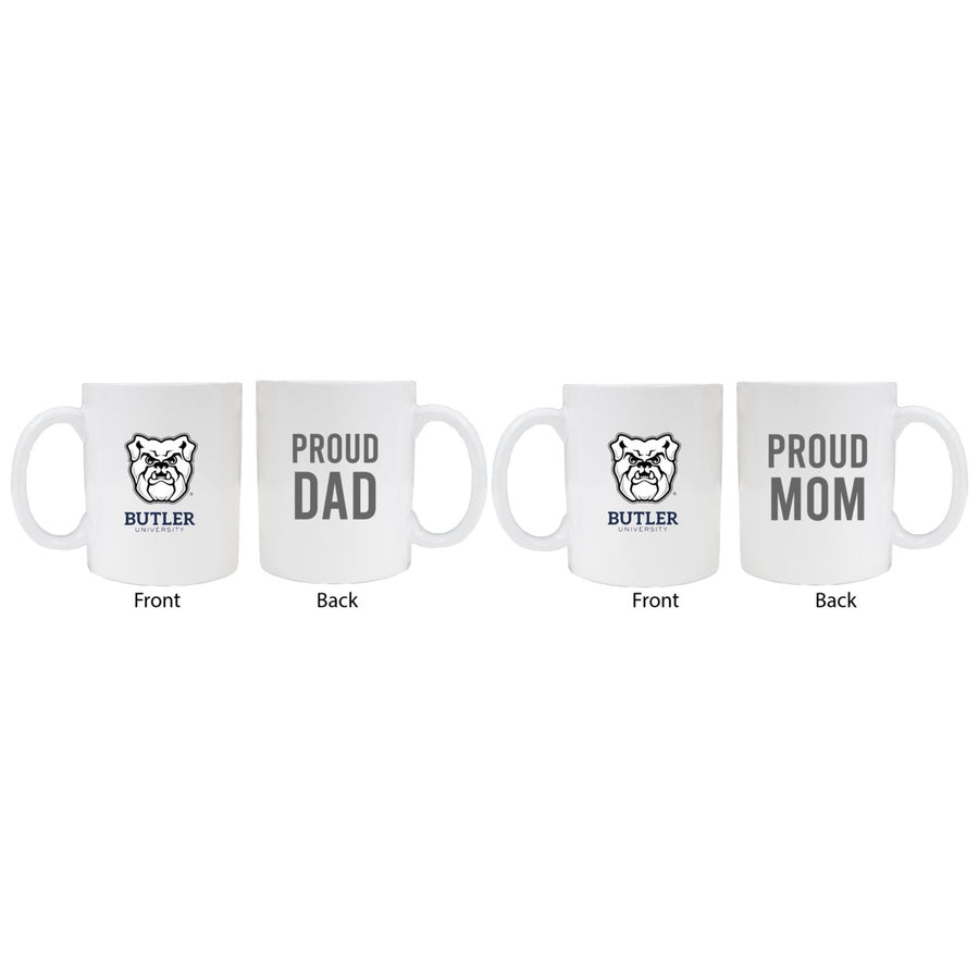 Butler Bulldogs Proud Mom And Dad White Ceramic Coffee Mug 2 pack (White) Image 1