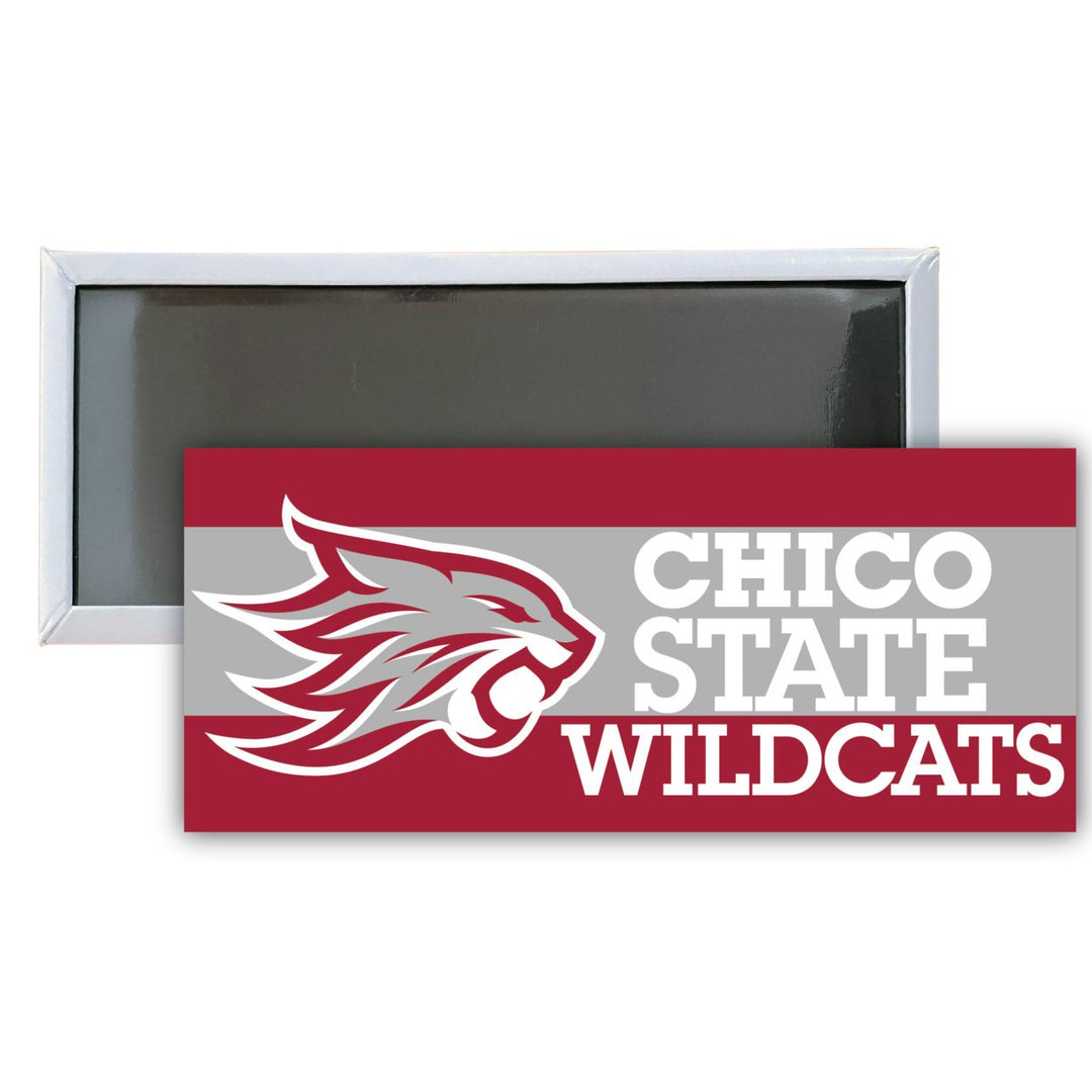 California State University, Chico 4.75 x 2-Inch NCAA Vibrant Collegiate Fridge Magnet - Multi-Surface Team Pride Image 1