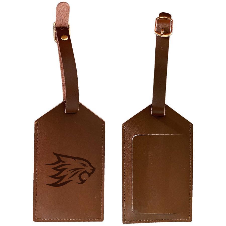 Elegant California State University, Chico NCAA Leather Luggage Tag with Engraved Logo Image 1