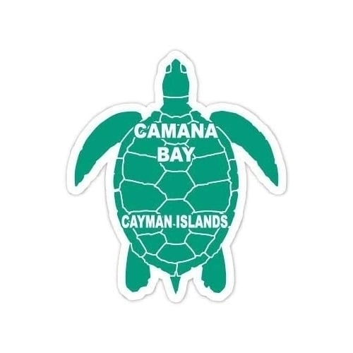 Camana Bay Cayman Islands 4 Inch Green Turtle Shape Decal Sticker Image 1