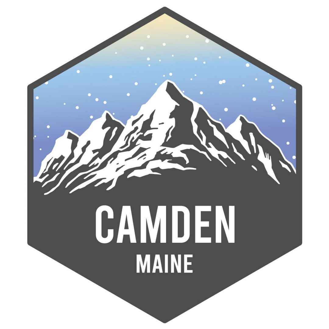 Camden Maine Ski Adventures Souvenir 4 Inch Vinyl Decal Sticker Image 1