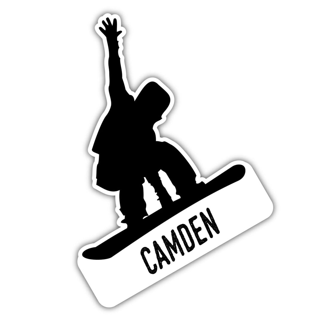 Camden Maine Ski Adventures Souvenir 4 Inch Vinyl Decal Sticker Mountain Design Image 1